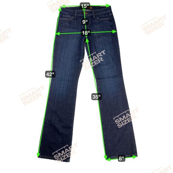 Joe’s Jeans Curvy Bootcut Dark Dixie Wash Mid Rise 35” Inseam Tall Size 30 - Picture 6 of 13